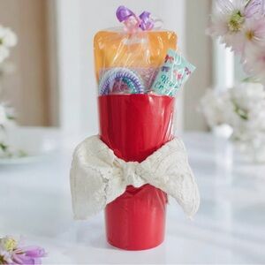 Bow Cup Gift Set with Hair Accessories, Hand Cream, and Hand Spray NWT